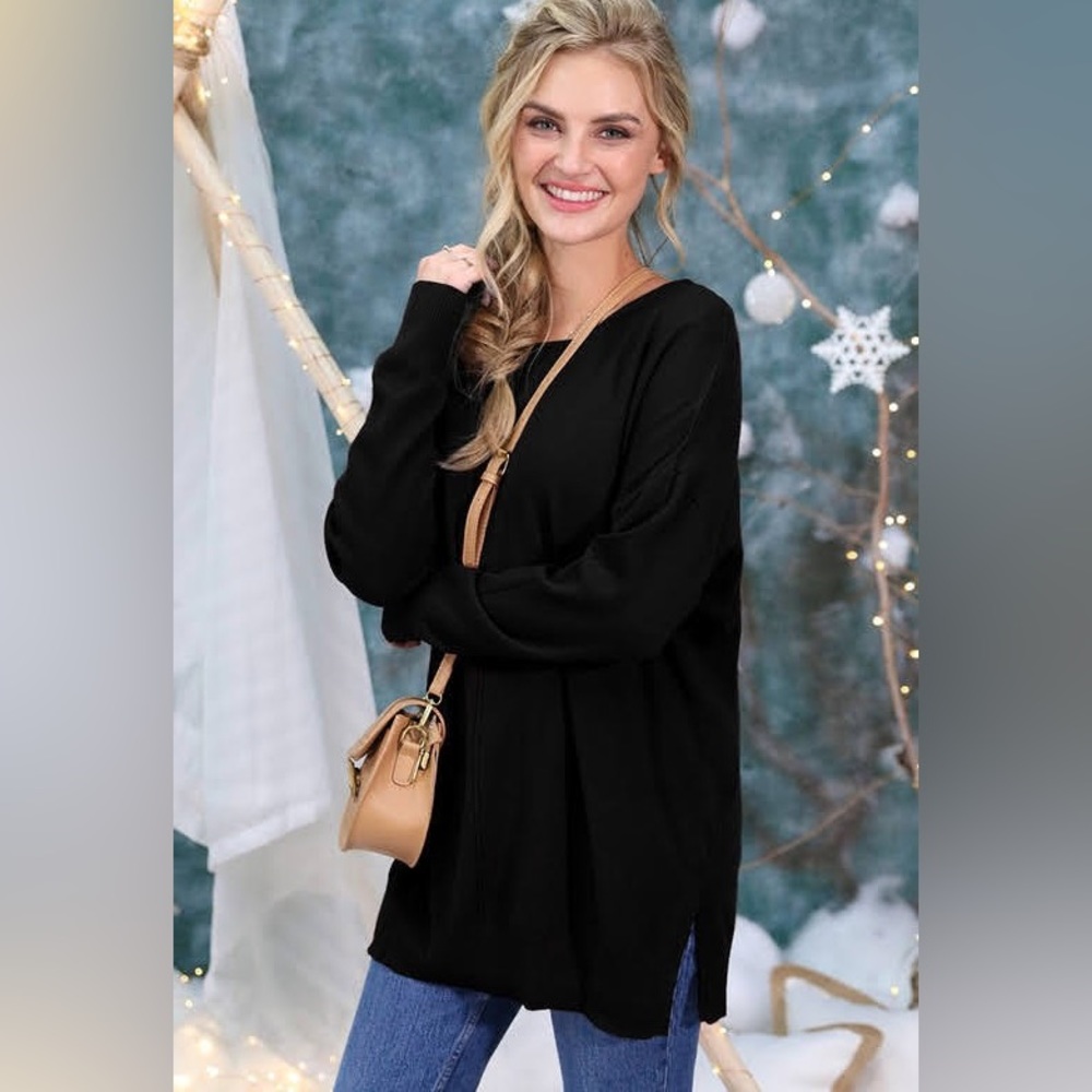 Loose Fit Tunic Sweater